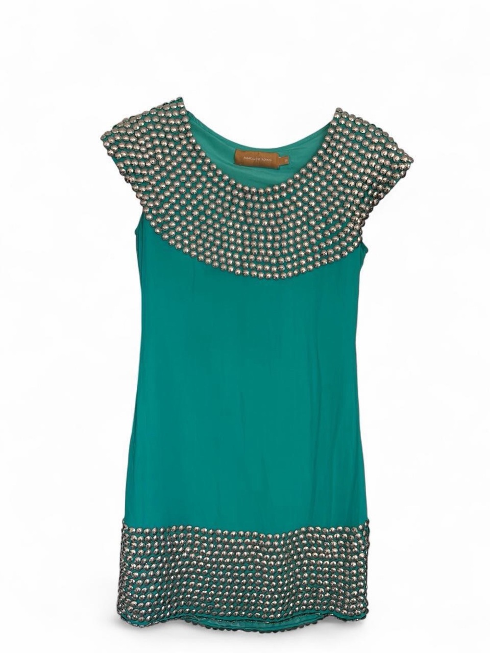 Studded Teal Sleeveless dress